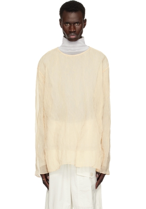 Dries Van Noten Beige Long Sleeve Top