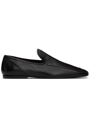 Dries Van Noten Black Leather Loafers