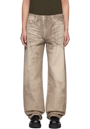 Balmain Beige Loose-Fit Jeans