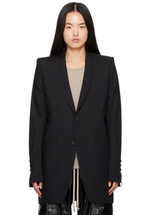 Rick Owens Black Hollywood Dirt Tailored LS Blazer