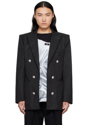 Balmain Black Six Button Blazer