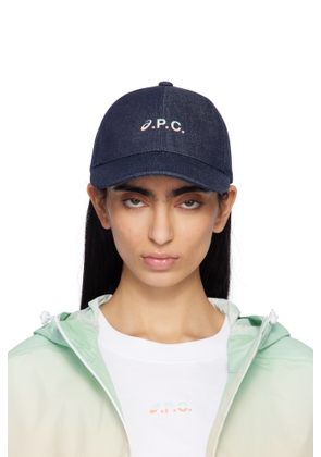 A. P.C. Indigo ASICS Edition Charlie Baseball Cap