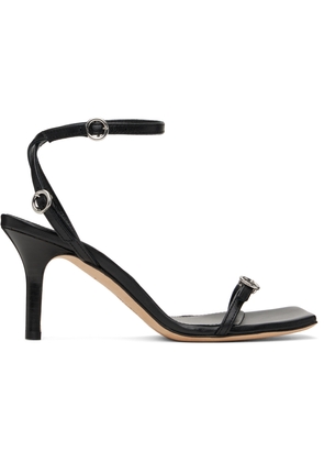 Aeyde Black Hallie Leather Stiletto Heeled Sandals