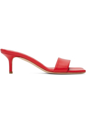 Aeyde Red Ilvy Leather Mules
