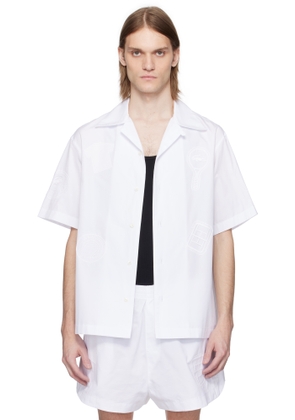 Lacoste White Runway Relaxed Fit Badge Shirt