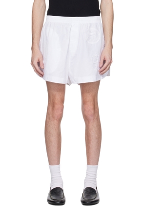 Lacoste White Runway Lace Badge Shorts