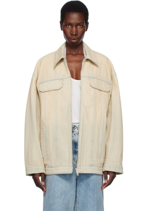Stella McCartney Blue Sand Overdyed Denim Jacket