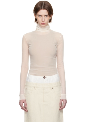 Maison Margiela Off-White High-Neck Bodysuit