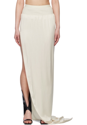 Rick Owens Off-White Hollywood Slit Maxi Skirt