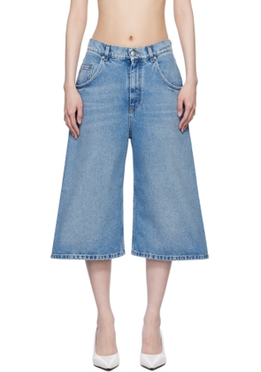 Stella McCartney Blue Vintage Wash Denim Shorts