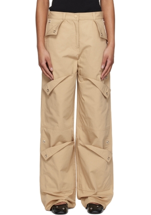Kenzo Beige Kenzo Paris Cotton Ripstop Cargo Pants