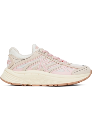 Kenzo Off-White & Pink Kenzo Paris 'KENZO-Pace' Sneakers