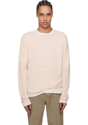 The Row Pink & White Lillard Sweater