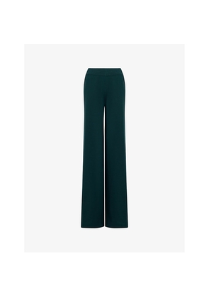 Womens Leem High-Rise Wide-Leg Knitted Trousers
