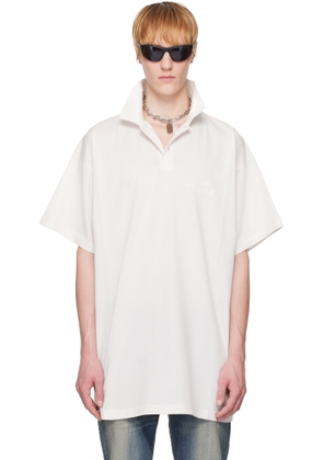 Balenciaga White BB Garderobe Polo