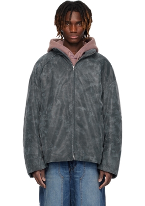 Juun. J Gray Organza Padded Jacket