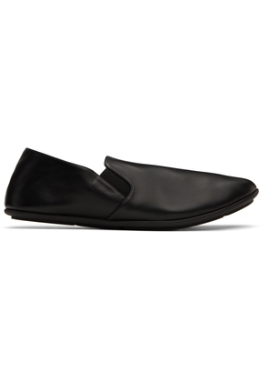 The Row Black Vincit Slip-on Loafers