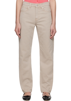 JW Anderson Taupe Twisted Slim Leg Denim Jeans