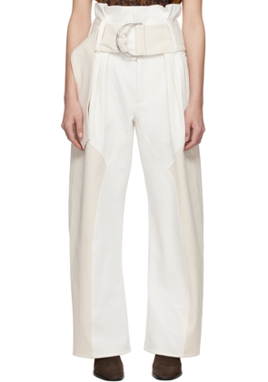 JW Anderson Off-White Gathered D-Ring Jeans