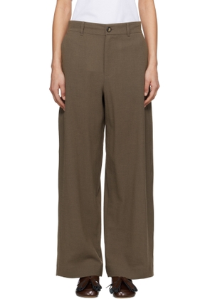 JW Anderson Brown Straight Leg Trousers