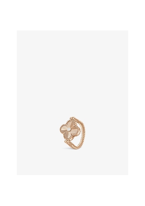 Van Cleef & Arpels Vintage Alhambra 18ct Rose-Gold and 0.47ct Diamond Ring