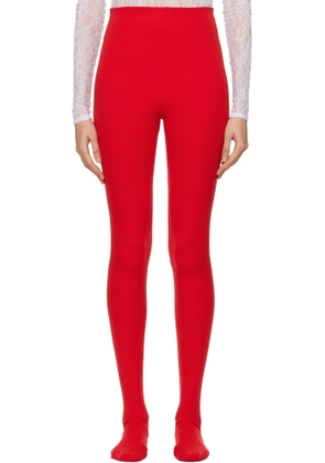 WARDROBE. NYC Red Opaque Leggings
