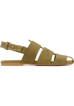 JW Anderson Green Suede Fisherman Sandals
