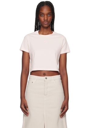 Maison Kitsuné Pink Baby Fox Patch Baby T-shirt