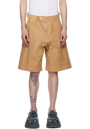 JW Anderson Beige Twisted Workwear Shorts