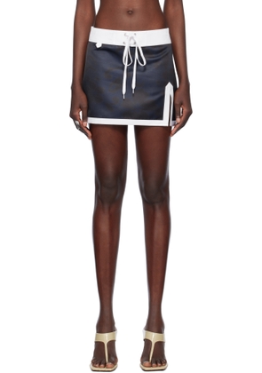 Julie Kegels Navy Sateen Miniskirt