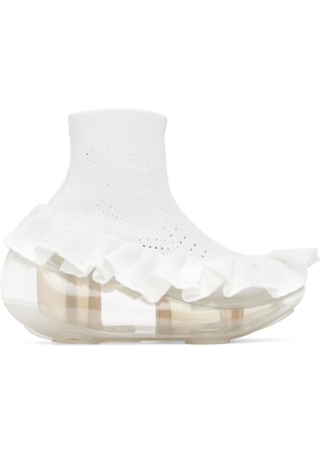 Jenny Fax White Ribbon Moon Ballerina Sneakers