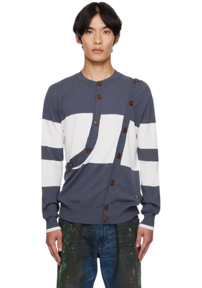Vivienne Westwood White & Navy Ollie Cardigan