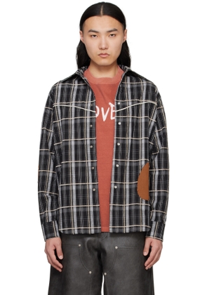 Andersson Bell Black Noah Patch Check Shirt