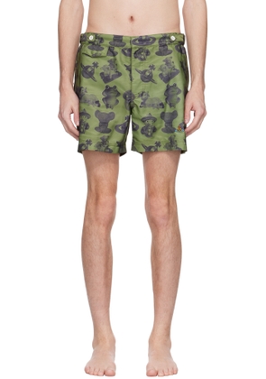 Vivienne Westwood Green Figurines Classic Swim Shorts