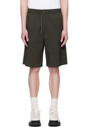 Maison Kitsuné Gray Elasticated Bermuda Shorts
