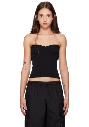 WARDROBE. NYC Black Semi Matte Bustier Tank Top