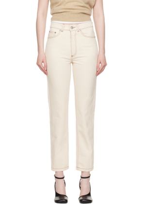 AMI Paris Beige Classic Fit Jeans