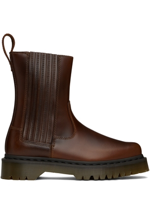 Dr. Martens Brown Amaaya Lo Leather Boots