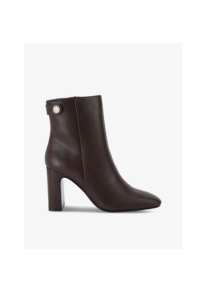 Womens Carvela Jackpot Block-Heel Faux-Leather Ankle Boots