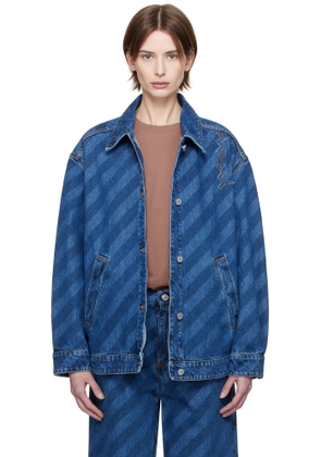 Marni Blue Striped Denim Jacket