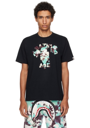 BAPE Black Map Camo College Milo T-shirt