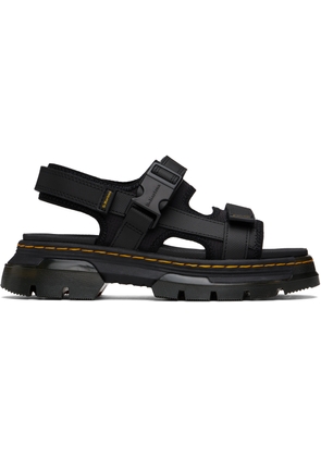 Dr. Martens Black Forster Poly Webbing Sandals