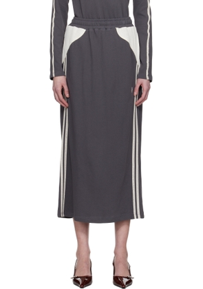 Kijun Gray Football Jersey Midi Skirt