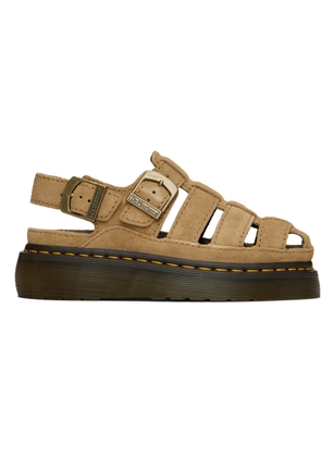 Dr. Martens Tan Wrenlie Bronx Suede Fisherman Sandals