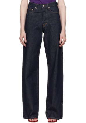 Dries Van Noten Navy Straight Jeans