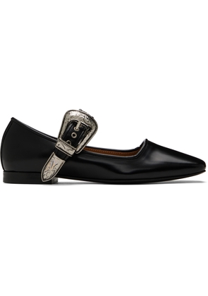 Toga Pulla Black Mary Jane Ballerina Flats