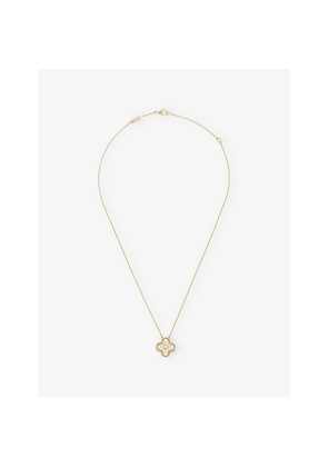 Van Cleef & Arpels Vintage Alhambra Yellow-Gold and 0.48ct Diamond Necklace