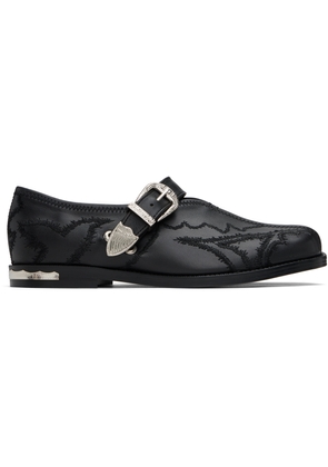 Toga Pulla Black Leather Loafers