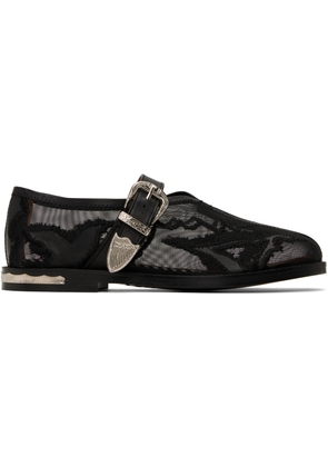 Toga Pulla Black Mesh & Leather Loafers