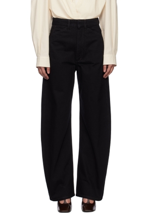 LEMAIRE Black High Waisted Curved Jeans